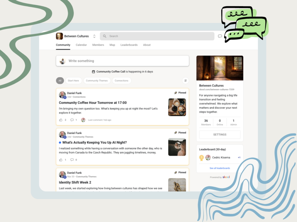 Poster of our community chat